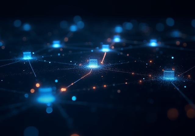 Complex Blockdag network structure visualization